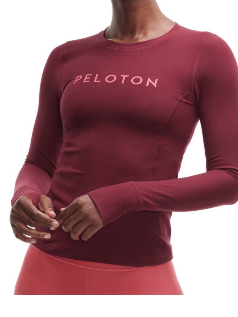 Peloton Cadent Performance Long Sleeve Top – Red Grape – Size M